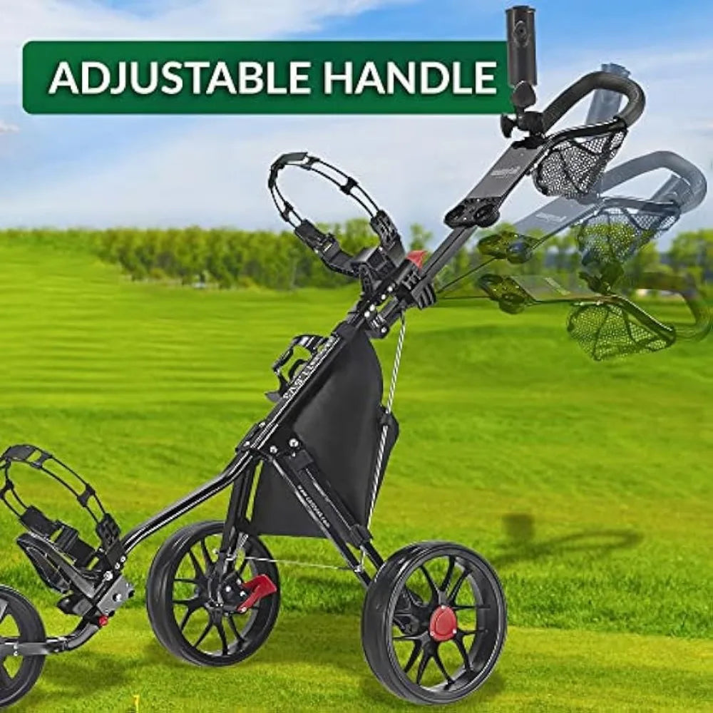 Lightweight 3-Wheel Golf Push Cart