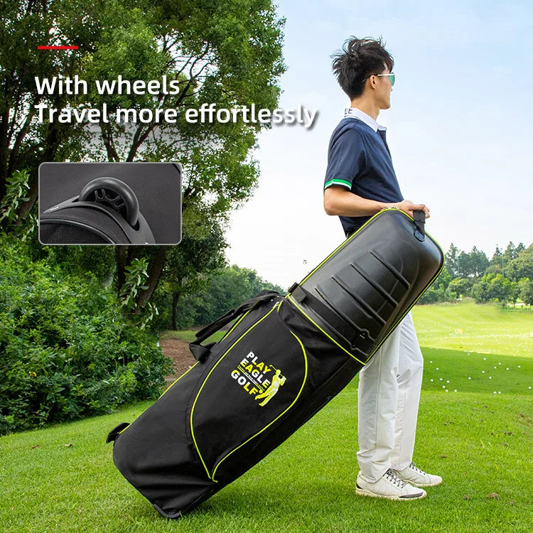 PlayEagle Folding Golf Travel Bag with Wheels