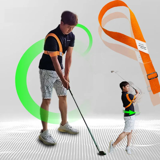 Golf Swing Trainer Aid with Swing Strap