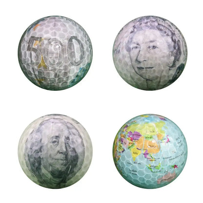 Golf Practice Outdoor Indoor Ball - Earth Pattern Golf Ball Print