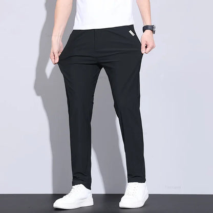 High Elasticity Ice Silk Men's Summer Pants