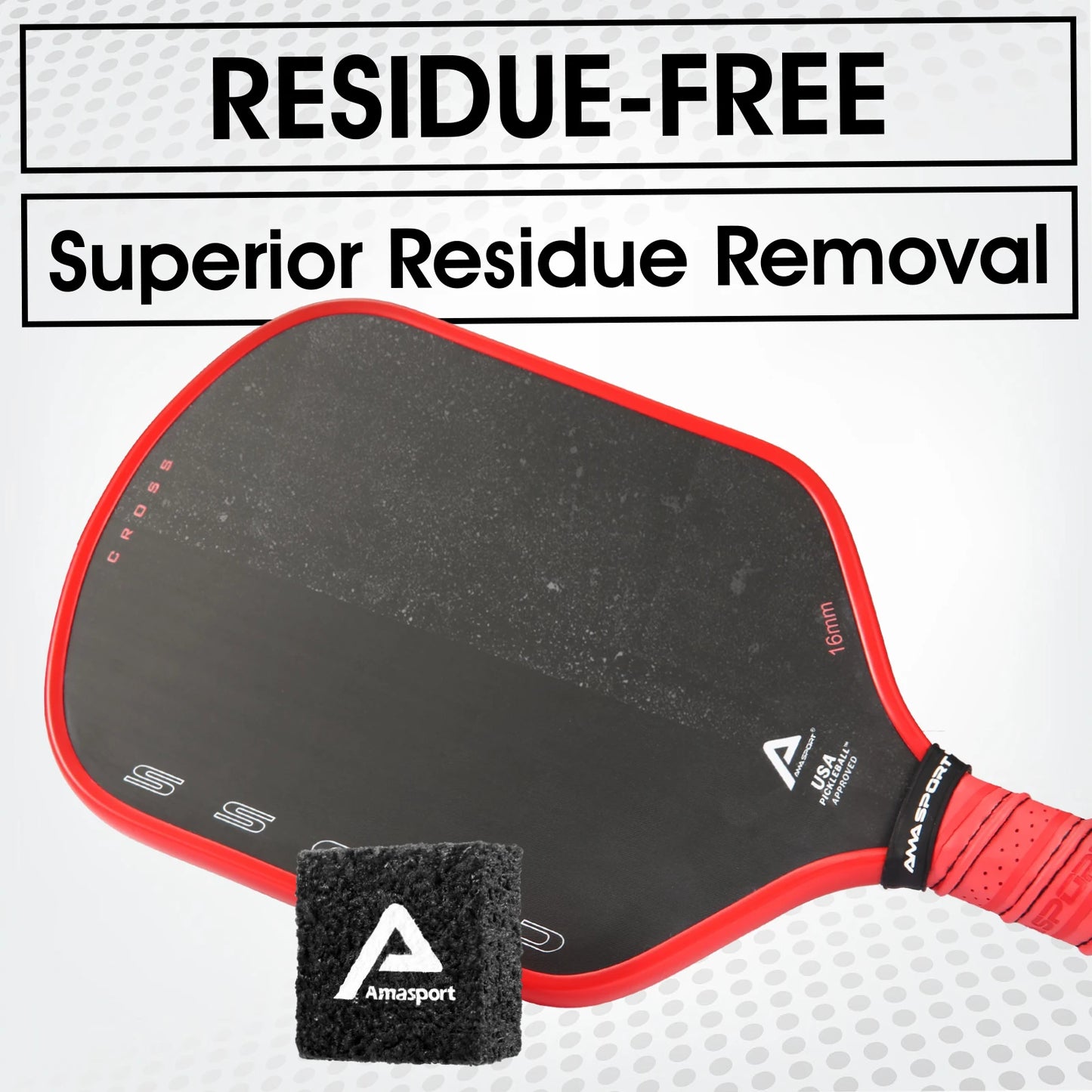 AMASPORT Paddle Eraser for Quick Racket Cleaning