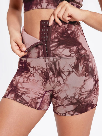 Tie Dye High Waist Seamless Shorts