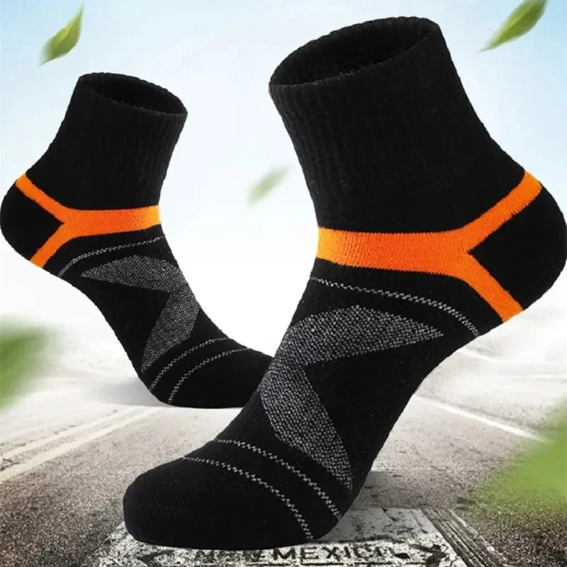 3 Pairs High Quality Men Socks-  Black Sports Socks