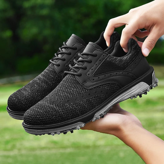 Chaussures de golf pour hommes en cuir imperméable de haute qualité