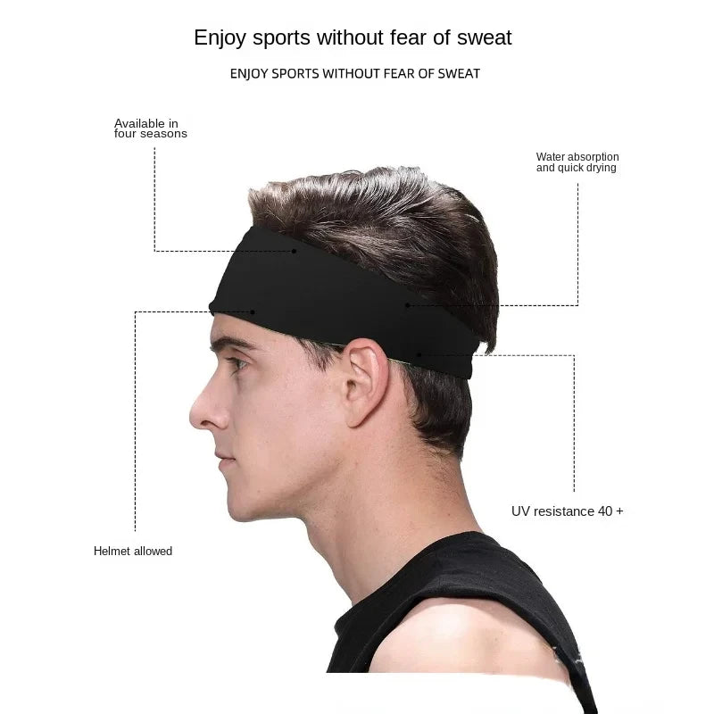 Elastic Sweatband Headband for Men and Women for All Sports