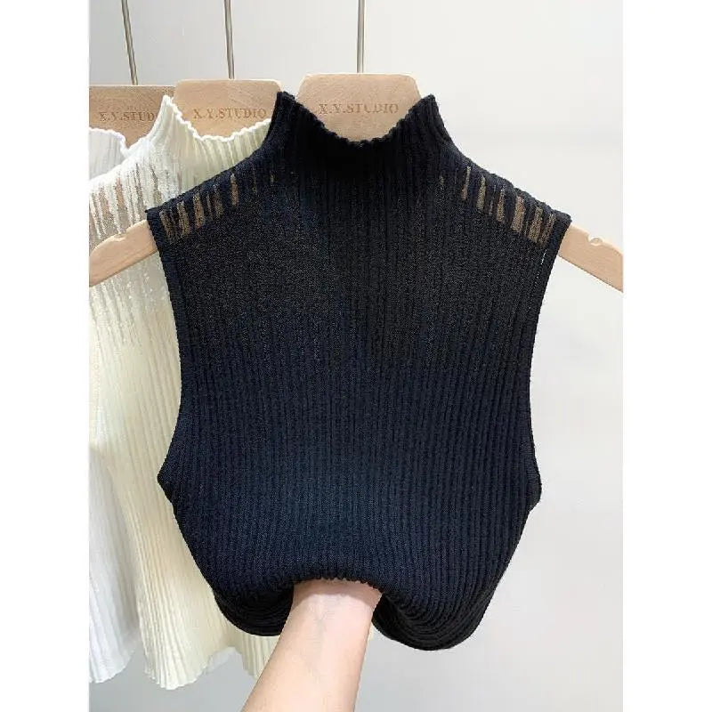 Women's Sleeveless Turtleneck Knit Vest
