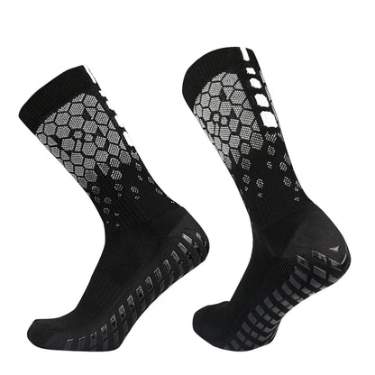 Breathable Honeycomb Grip Soccer Socks for Men & Women