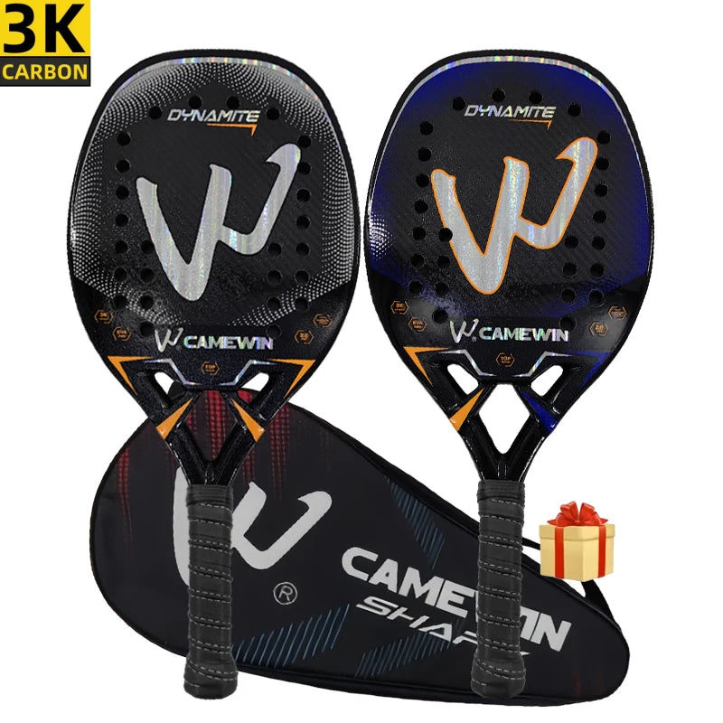 New 3K Carbon Beach Tennis Racket Set