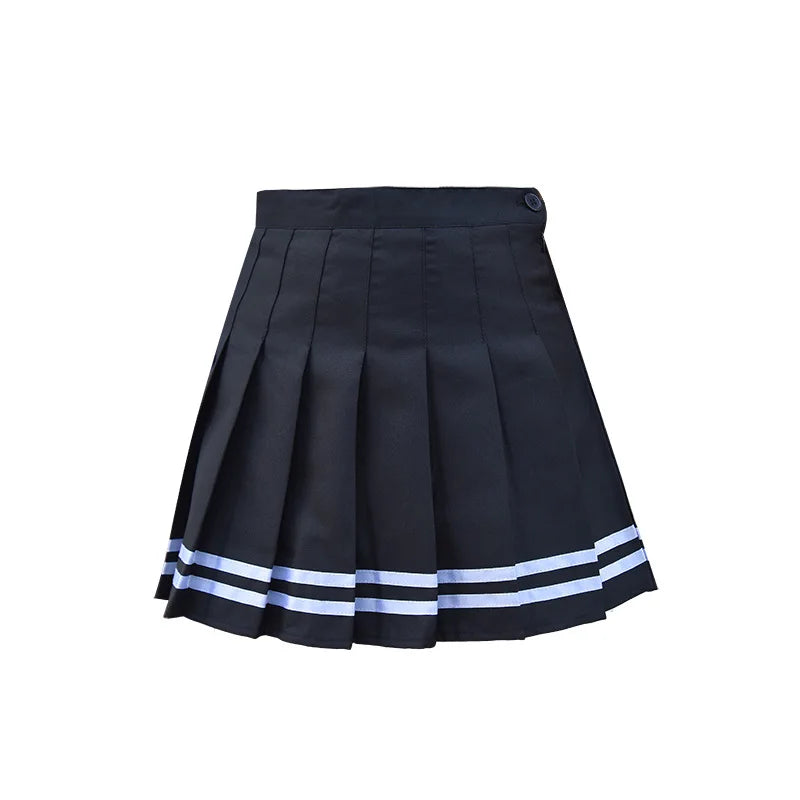 Women's High Waist Pleated Mini Skirt