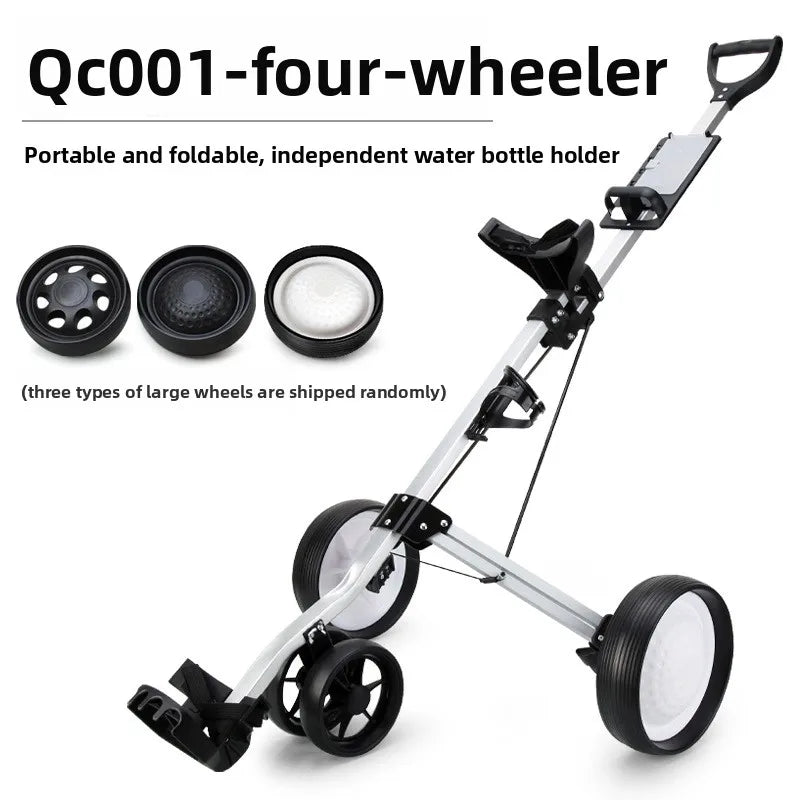 PGM Foldable 3/4 Wheel Golf Trolley Push Cart