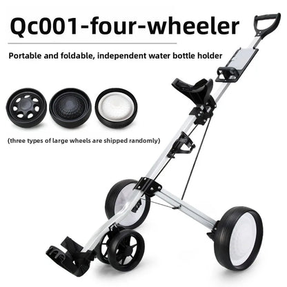 PGM Foldable 3/4 Wheel Golf Trolley Push Cart