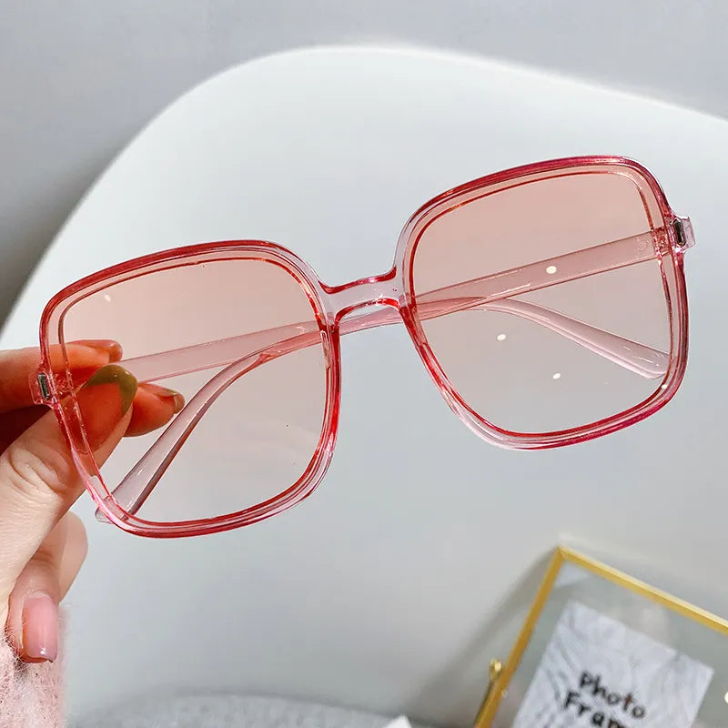 Rechteckige quadratische Brillen-UV400-Sonnenbrille für Damen