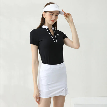 Women's Summer Golf Top - V-neck Quick-Dry T-Shirt