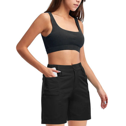 Women's Quick Dry Golf Shorts with Zipper Pockets