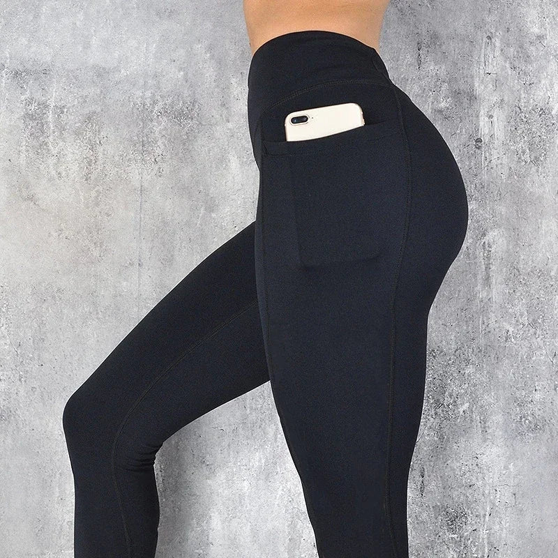 Plus-Size Pocketed Gym Leggings for Women