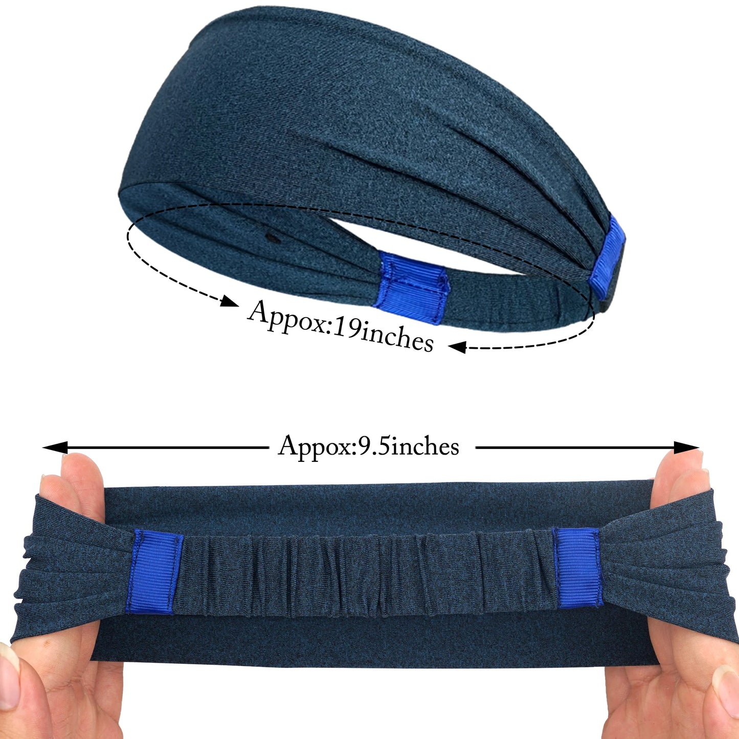 Soft Elastic Tennis Sports Headbands for Gym & Yoga