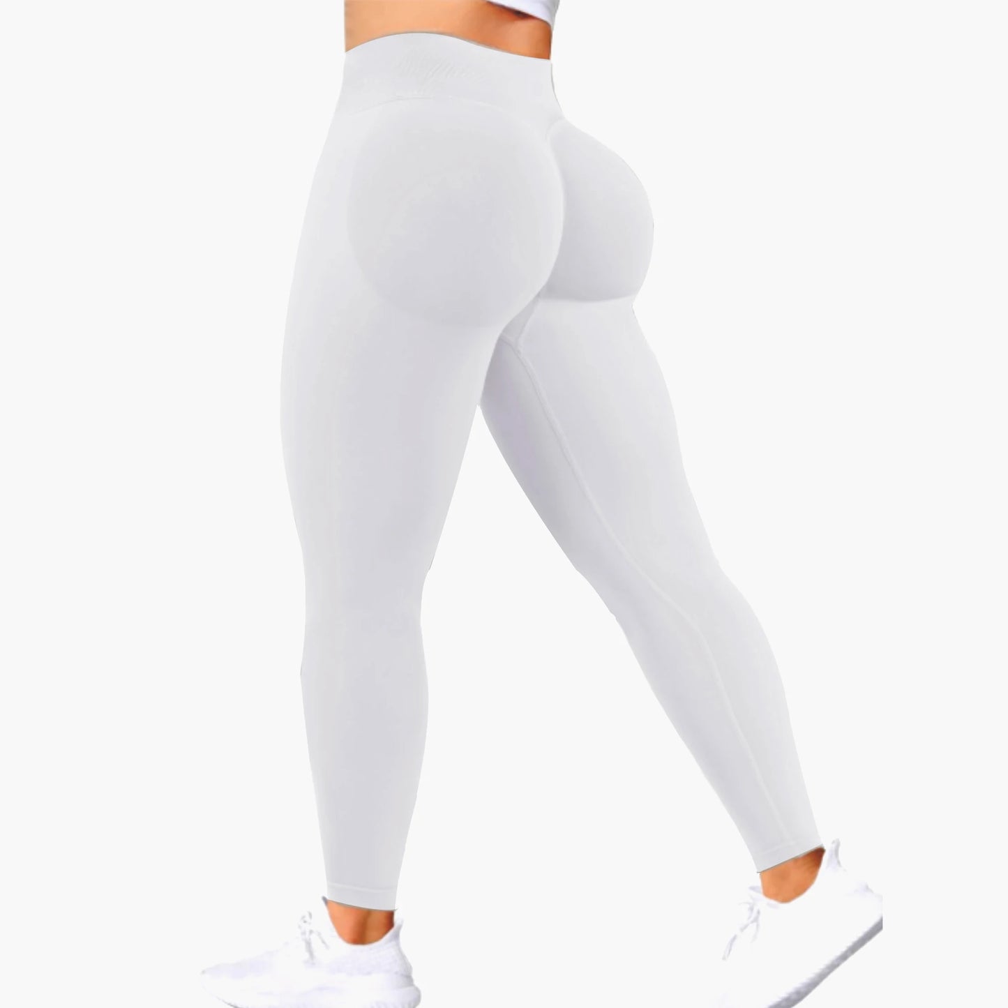 Women's Solid Waist Seamless Yoga Pants
