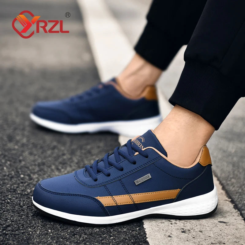 Men’s Waterproof Leather Walking Sneakers