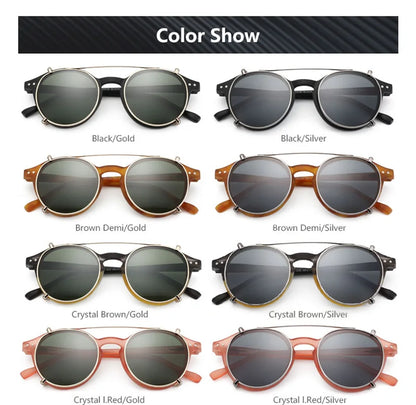 Polarisierende Clip-Sonnenbrille im Steampunk-Stil