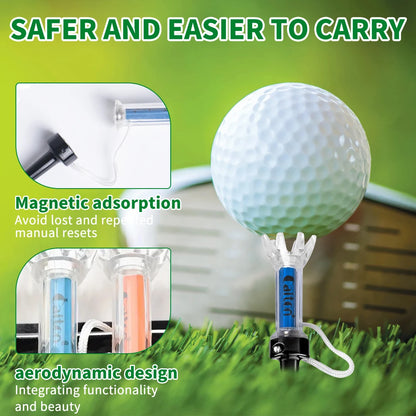 Caiton Magnetic Golf Tee Set - 360° Bounce 5Pcs 2 Sizes