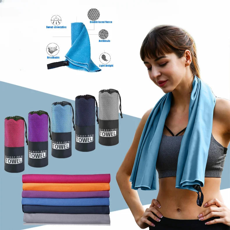 Quick-Drying Microfiber Sport Towel - Absorbent and Portable