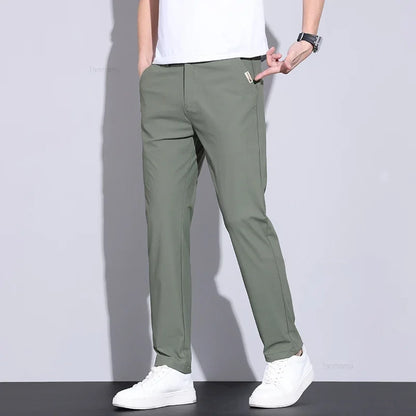 High Elasticity Ice Silk Men's Summer Pants