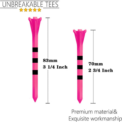 Unbreakable 5-Prong Golf Tees Set