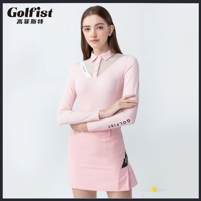 Plissierter Golfrock mit hoher Taille und schmaler Passform