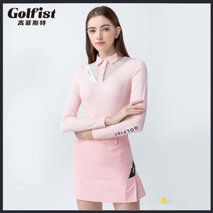 Jupe de golf plissée taille haute coupe slim