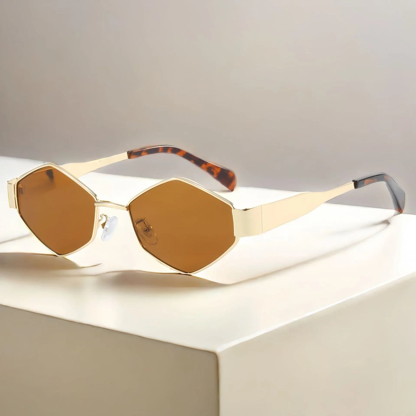 Unique Polygon Small Frame Eyewear Shades Sunglasses