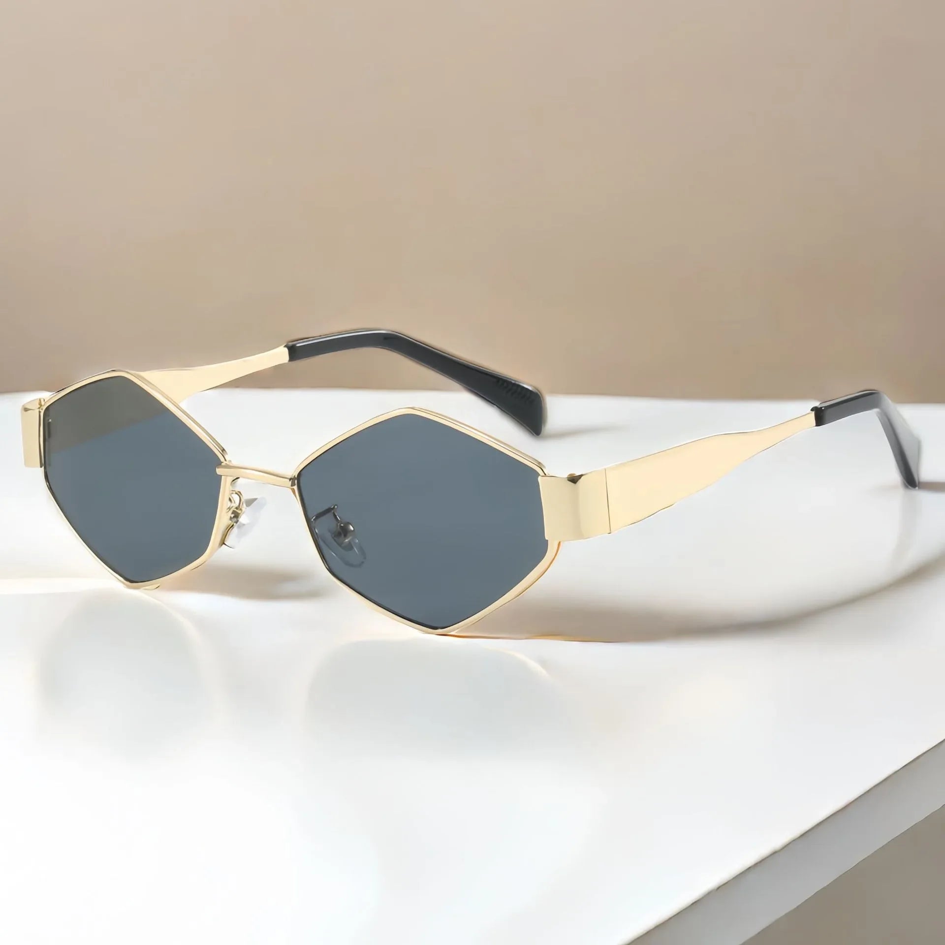 Unique Polygon Small Frame Eyewear Shades Sunglasses