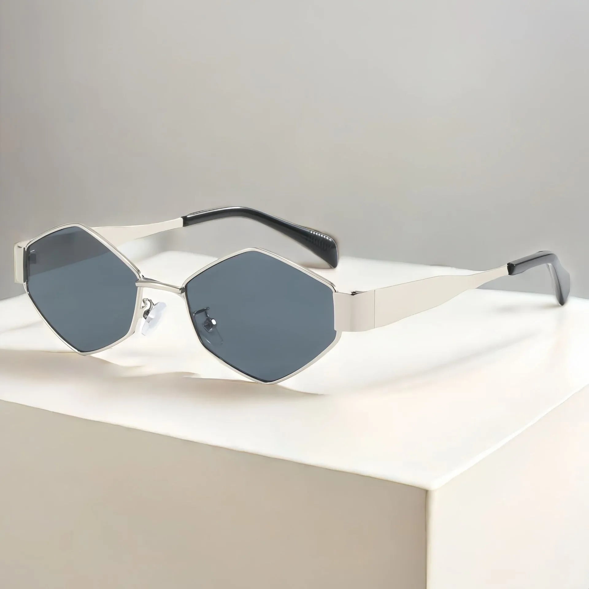 Unique Polygon Small Frame Eyewear Shades Sunglasses