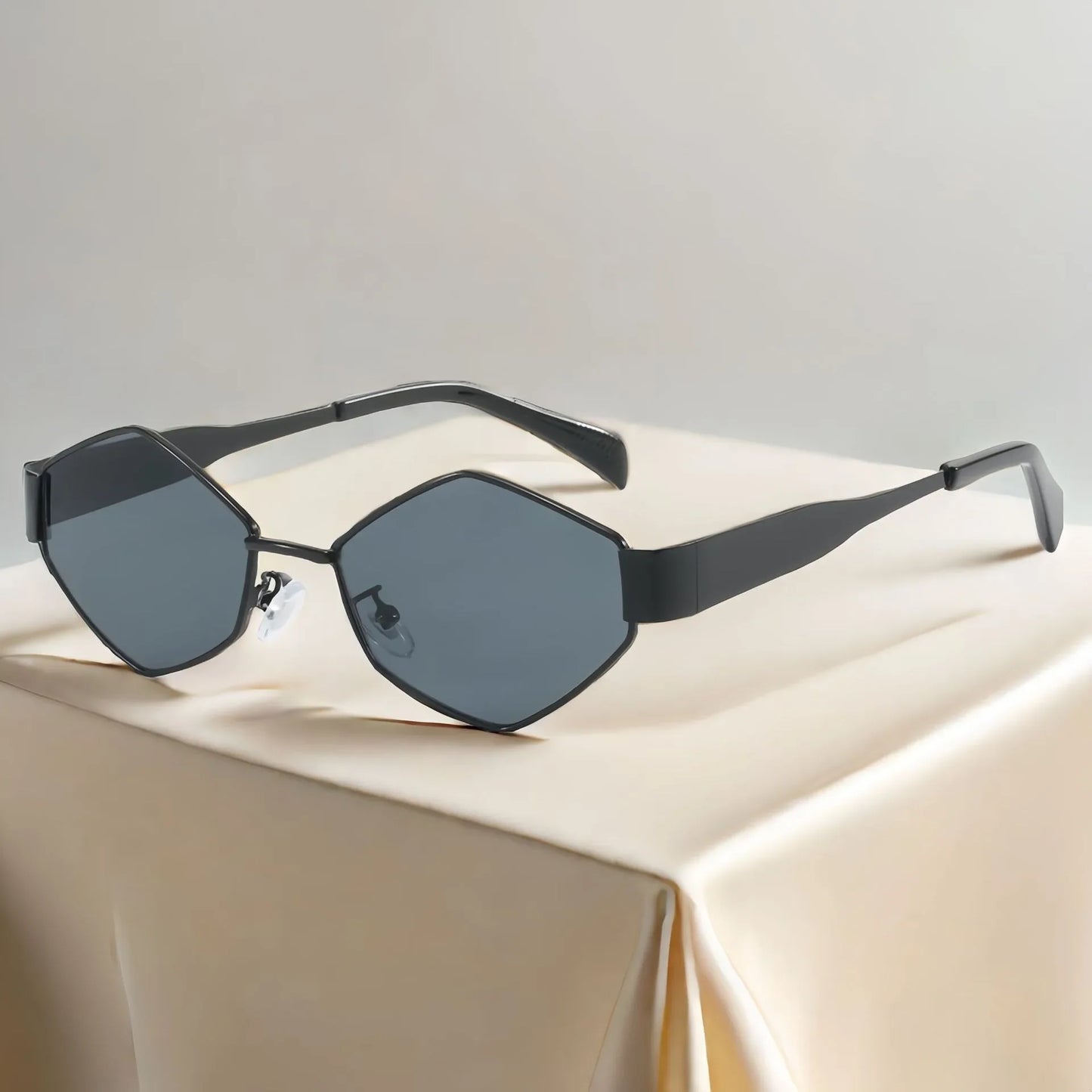 Unique Polygon Small Frame Eyewear Shades Sunglasses