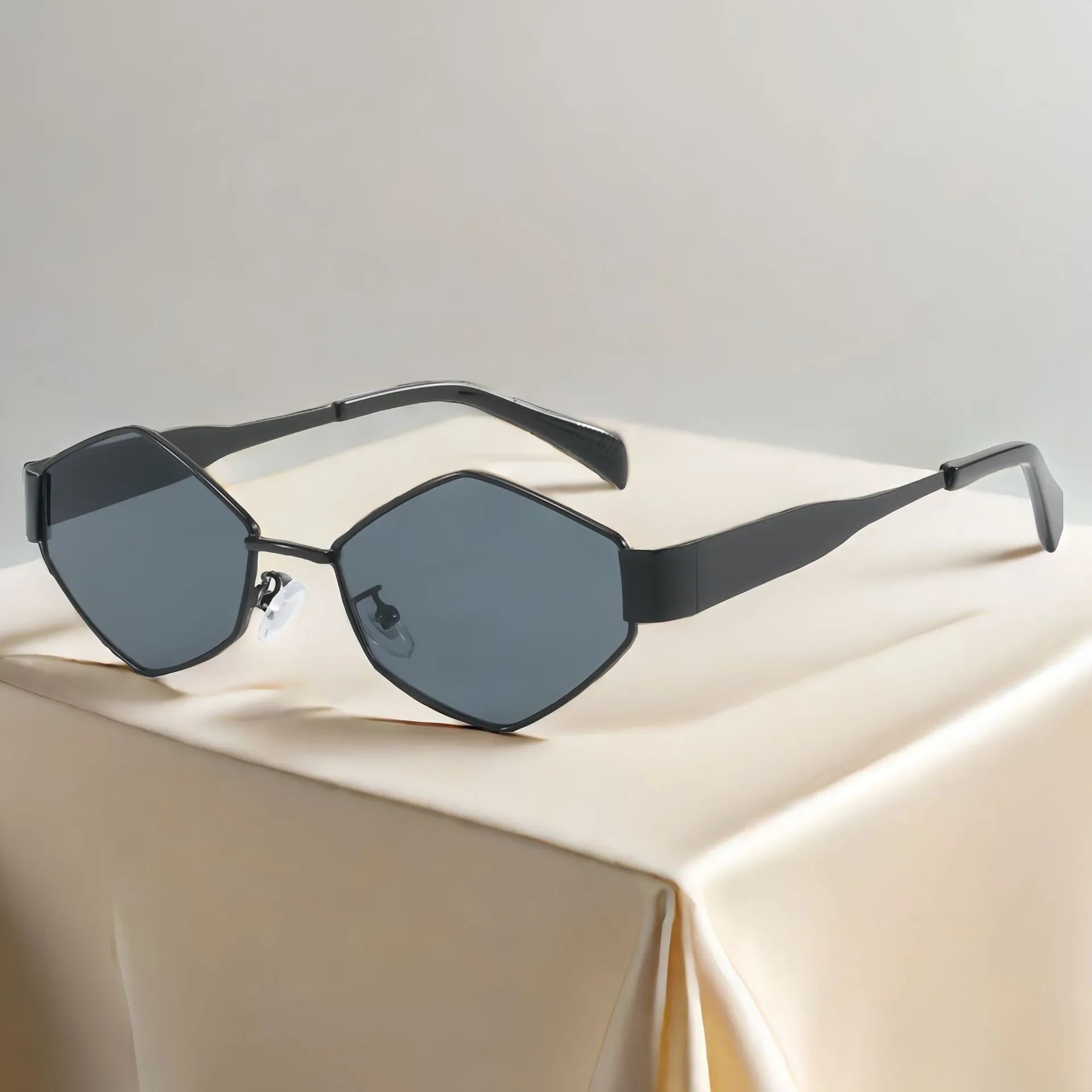 Unique Polygon Small Frame Eyewear Shades Sunglasses