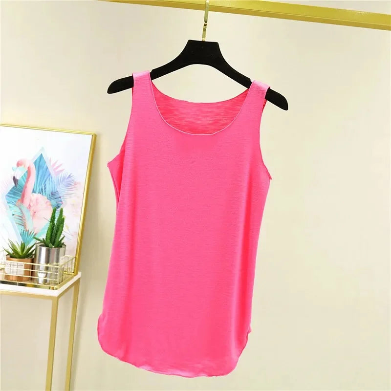 Women's Loose Sleeveless Cotton Tank Top