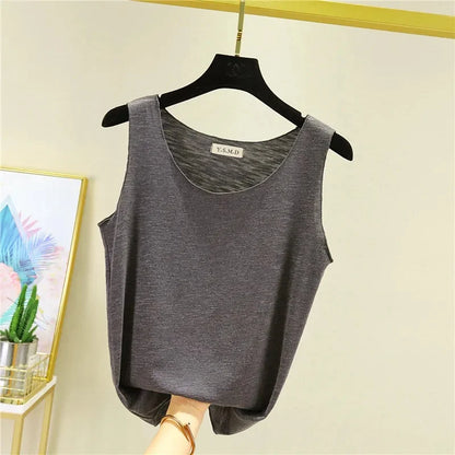Women's Loose Sleeveless Cotton Tank Top