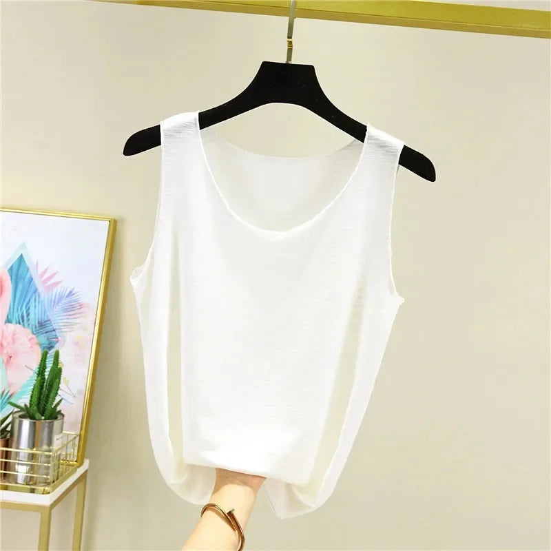 Women's Loose Sleeveless Cotton Tank Top