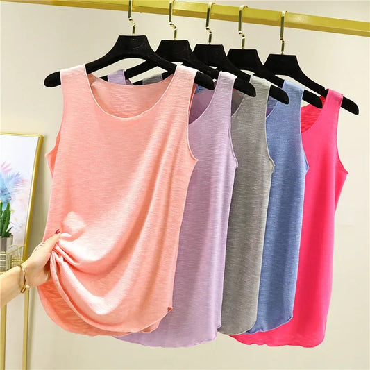Women's Loose Sleeveless Cotton Tank Top