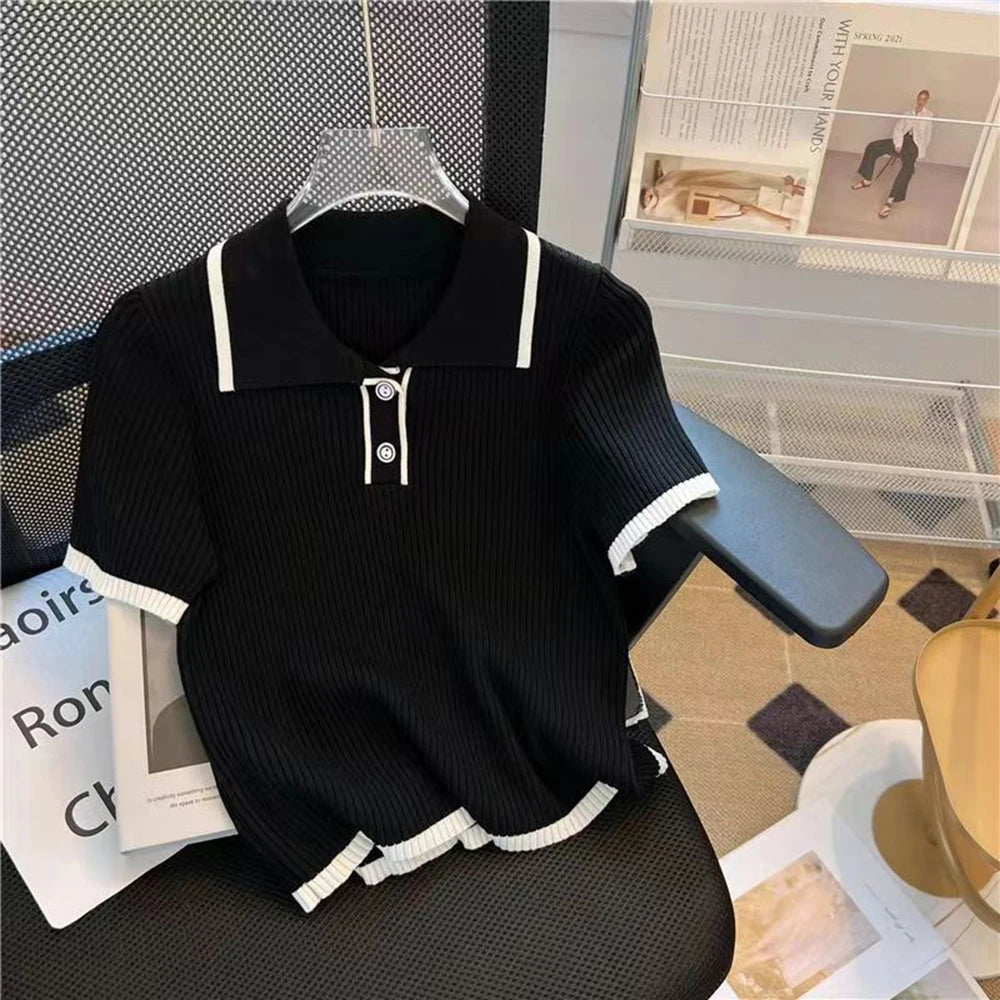 Women's Sporty Knitted Golf Vest