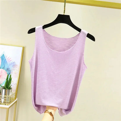 Women's Loose Sleeveless Cotton Tank Top