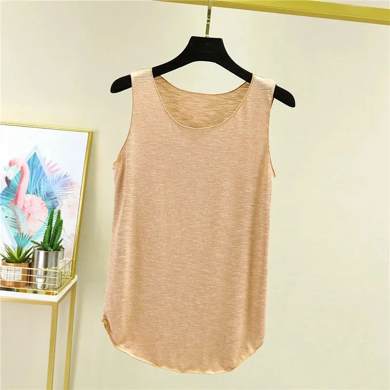 Women's Loose Sleeveless Cotton Tank Top