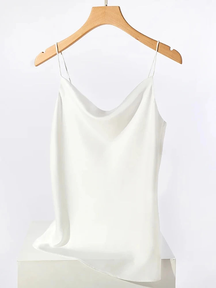 Women's Satin Silk Halter Cami Tank Tops