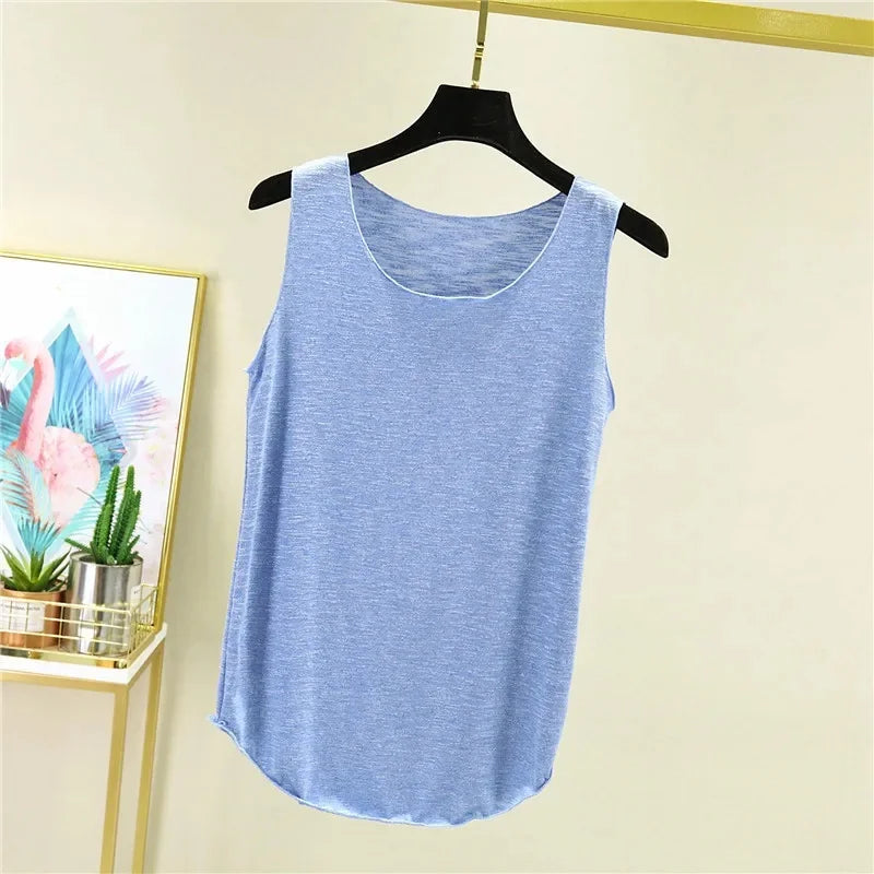 Women's Loose Sleeveless Cotton Tank Top